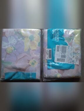 2 Packages of Vintage SEARS Double Size Flat Sheets Polyester/Cotton Perma Prest